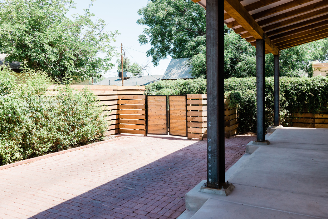 Wooden Gate Outside the House